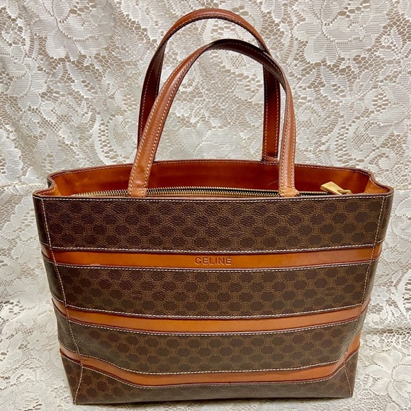 Celine Brown Macadam Handbag 10in x 12in x 4.5in (GM) - Picture 8 of 16